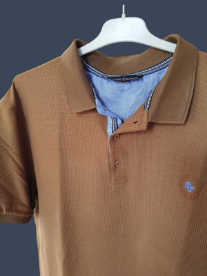 Canadian Country men's polo shirt, tobacco color, 3XL