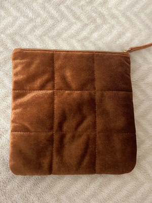 Cacharel Yes I am velvet toiletry bag like new, brown