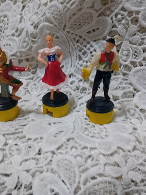 Vintage pencil sharpeners with costumes new, set of 3