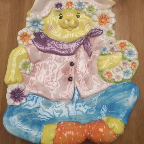 Easter ceramic platter like new