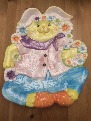 Easter ceramic platter like new