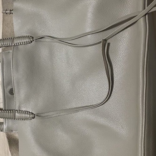 Callista tote bag 100% leather like new, shoulder, grey beige