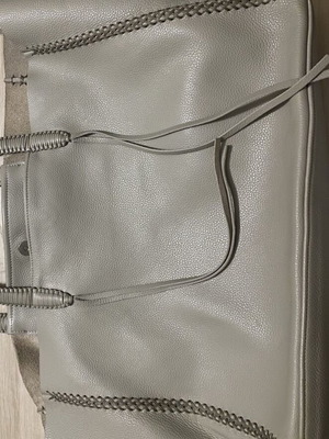 Callista tote bag 100% leather like new, shoulder, grey beige