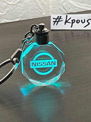 Nissan Car Keychain with 7-Color LED Light new