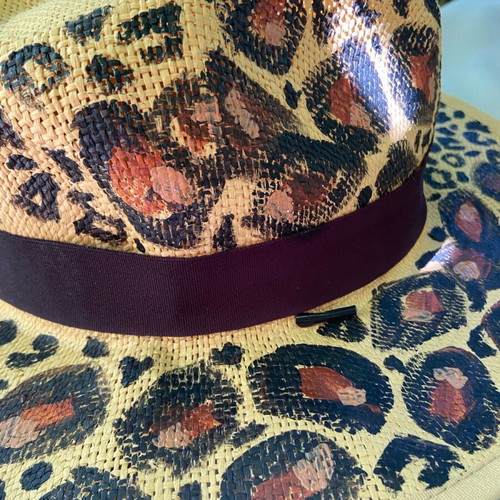 Painted hat new, one size
