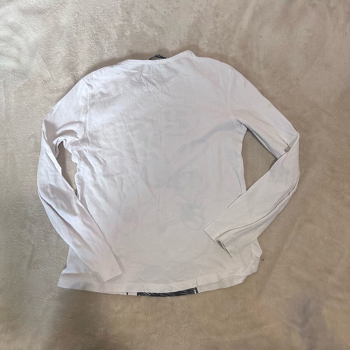Girls Longsleeve Terranova Shirt used, size 6-7 years 116-122cm, white