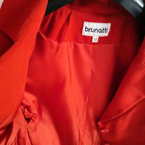 Brunatti jacket used, red, fitted wool crepe