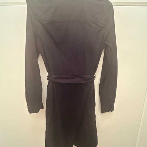 Superdry dress black minimal shirt-dress with denim texture like new