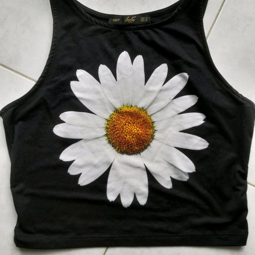 90's crop top elastic unused, size S/M, black and yellow