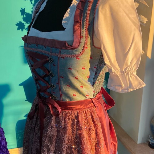 Bavarian dress like new with sequins and matching blouse