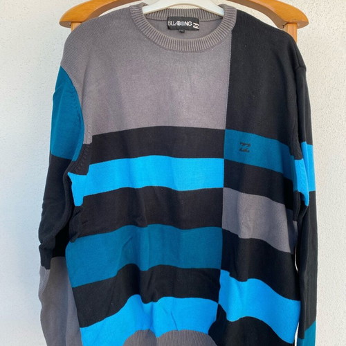 Billabong sweater XL black and turquoise like new