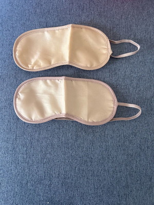Sleep mask beige, light, pack of 2 with elastic
