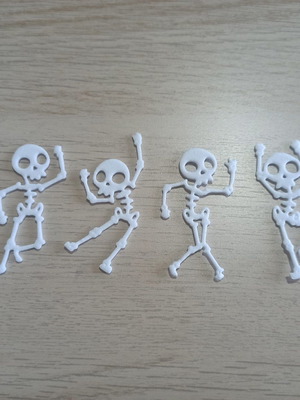 White foam skeletons set of 4 designs, new