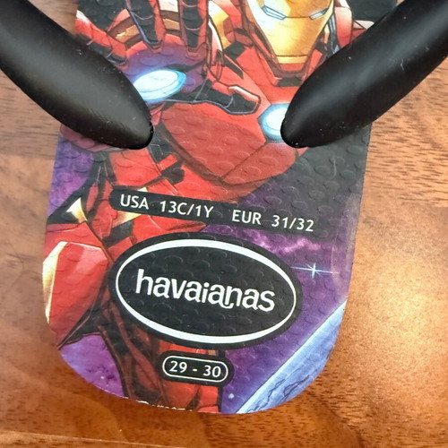 Havaianas Marvel kids flip-flops like new, size 31-32, black