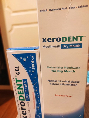 Xerodent gel and mouthwash new for dry mouth