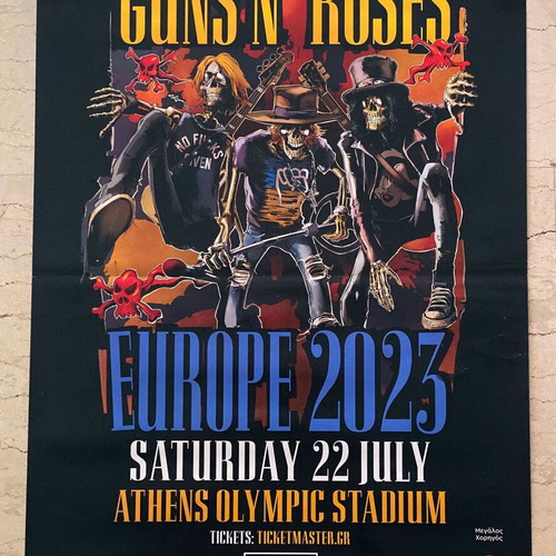 Guns N' Roses Europe 2023 Concert Poster like new