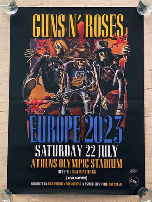 Guns N' Roses Europe 2023 Concert Poster like new