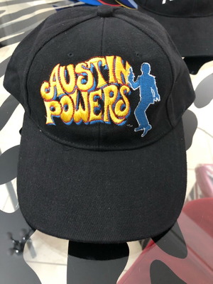 Austin Powers embroidered logo baseball cap new, black, one size