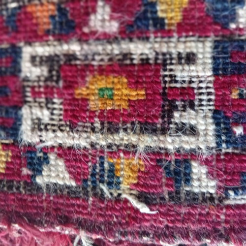 Rug used, old fireplace curtain with beautiful natural colors, approx 1.5m