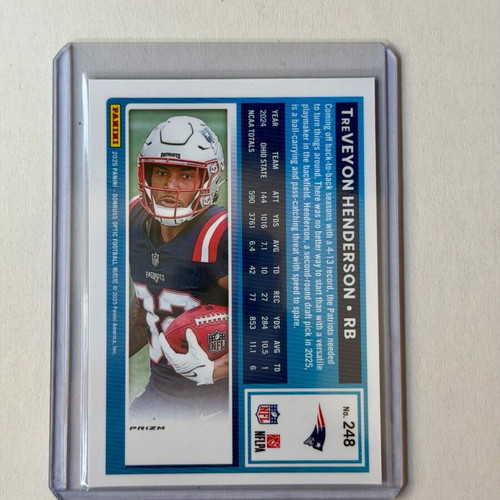 Panini Optic Treveyon Henderson Purple Shock Rookie Card 2025 New England Patriots new