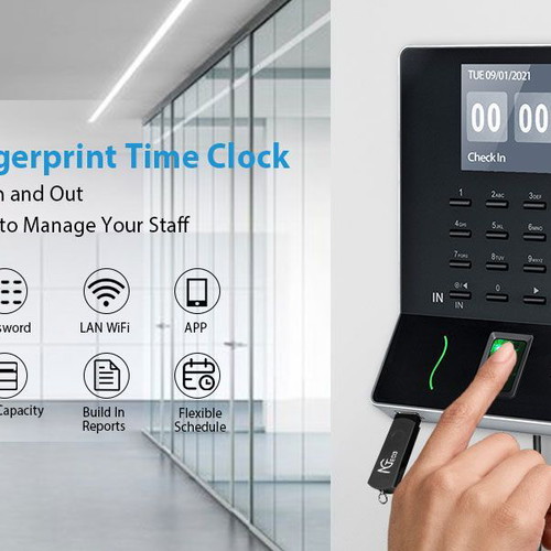 NGTeco Time Clock W2 Fingerprint Attendance Terminal new