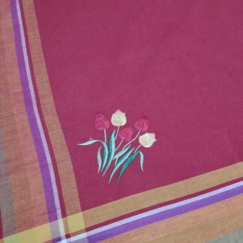 Embroidered square tablecloth new 88x88
