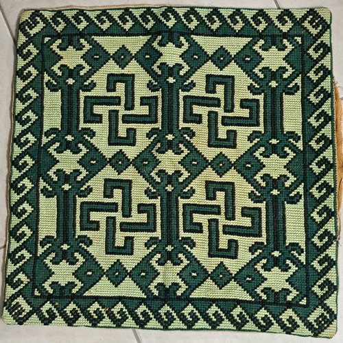 Counted embroidery on burlap used 55×55 cm