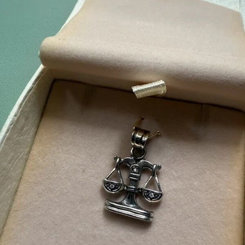 Libra Zodiac Necklace Silver 925 Handmade