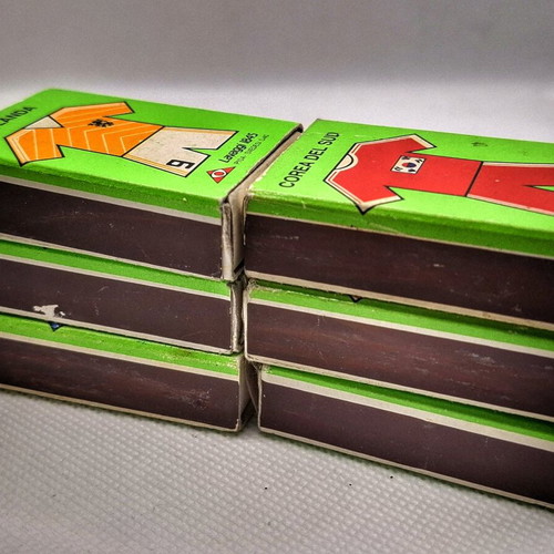 Italia'90 collectible matchboxes used with wear