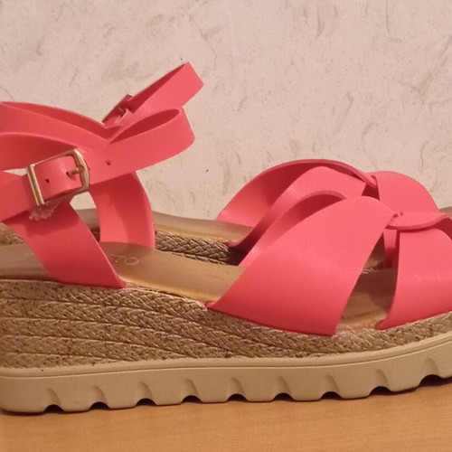 Women's sandals eco leather size 38 like new orange