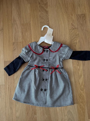 Tiar Kids Dress 12-18 Months New Classic Black and White
