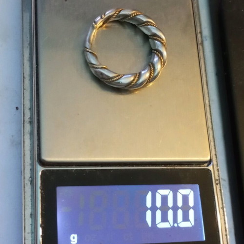 Silver-gold ring 925 585 like new, size 57+