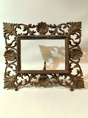 Solid brass frame used, large with carved designs