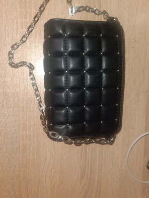 Βραδινό mini τσαντάκι ώμου μαύρο σαν καινούργιο αχρησιμοποίητο