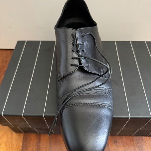 Ermenegildo Zegna black leather shoes size 46 US 12 like new