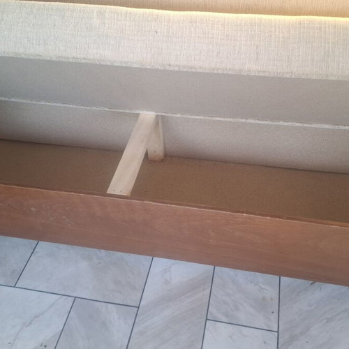 Sofa with storage space new, made of quality wood, 1.90m length