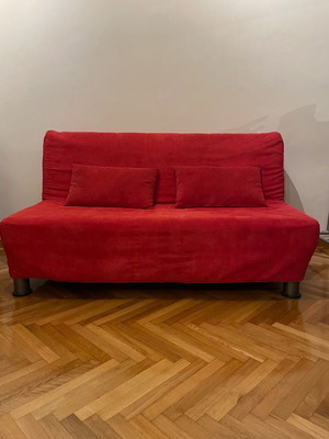 Red sofa bed 160x100x90 cm