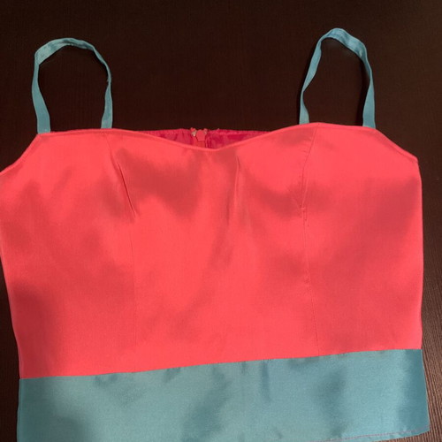 Bustier size S like new, handmade, blue and pink