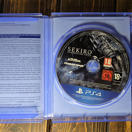 Sekiro Shadows Die Twice PS4 game like new, rare collectible