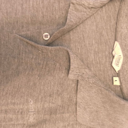 Admiral Polo Piqué Shirt like new, men's size L, gray