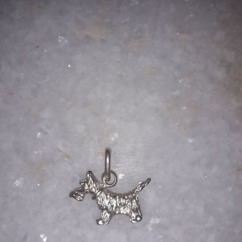 Silver dog pendant used