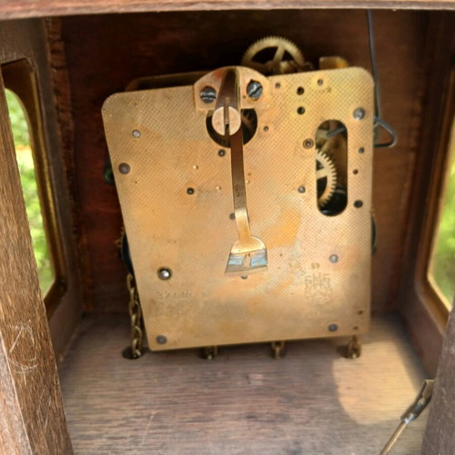 Antique wall clock used, analog, non-working mechanism