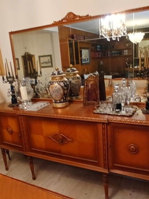 Wooden buffet with mirror like new, late 1960s