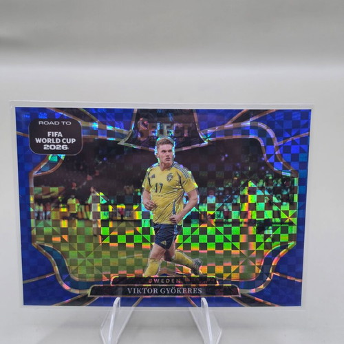 2025-26 Panini Select Road to FIFA World Cup Viktor Gyökeres Blue Checker Field Level card