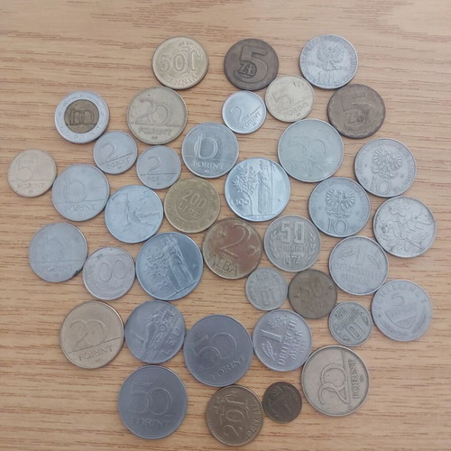 Coin collection used, pack of 38 from 9 countries