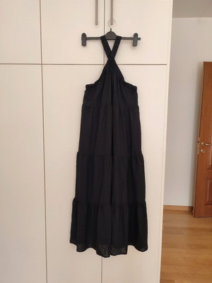 Black maxi dress with criss cross back Shein size S new