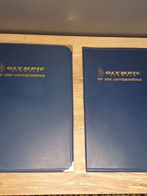 Olympic Airways vintage document holders like new, set of 2