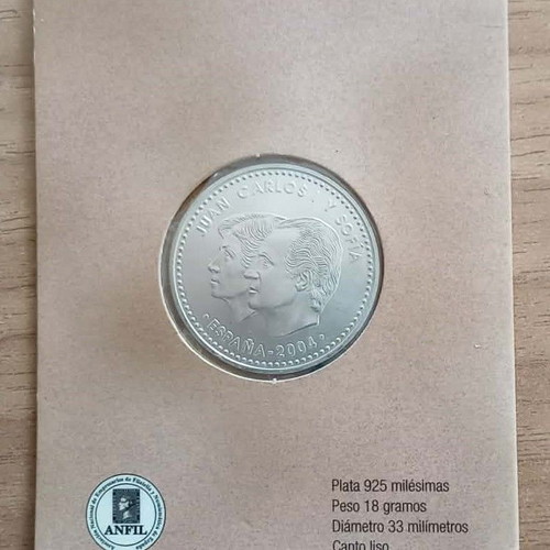 Spain 12 Euros 2004 Juan Carlos I Prince Philip Royal Wedding in coincard new
