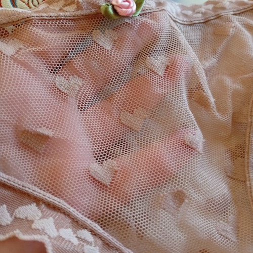 Sexy underwear XL transparent, apple color with hearts, new