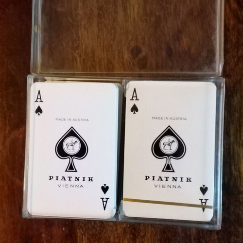 Piatnik Vienna playing cards used, set of 2, 1970s vintage